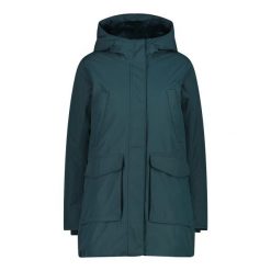 Parka damska z kapturem CMP. Zielone parki CMP, na zimę, l, z materiału, z kapturem. Za 621.00 zł.