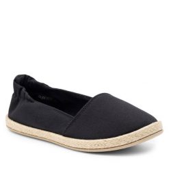 Espadryle Jenny Fairy. Czarne espadryle Jenny Fairy, bez wzorów, bez obcasa, bez zapięcia. Za 59.99 zł.