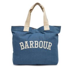 Torebka Barbour. Niebieskie shopper Barbour, bez wzorów, z denimu, bez dodatków. Za 179.99 zł.