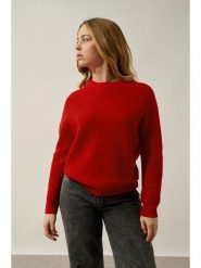 AUTHENTIC CASHMERE Kaszmirowy sweter "Oceane" w kolorze czerwonym rozmiar: L. Czerwone swetry AUTHENTIC CASHMERE, l, bez wzorów, z kaszmiru, bez ramiączek. Za 478.99 zł.