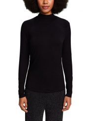 ESPRIT Koszulka w kolorze czarnym rozmiar: L. Czarne bluzki Esprit, l, bez wzorów, bez kołnierzyka, bez ramiączek. Za 60.73 zł.