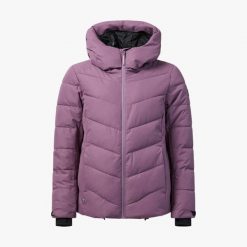 Kurtka Narciarska Narciarstwo Kobieta Cervinia Wodoodporność. Brązowe kurtki narciarskie SWEDEMOUNT, m, bez wzorów, z materiału, z kapturem, na golfa. Za 499.99 zł.