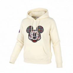 Desigual Disney Bluza z Kapturem Mickey Mouse Beżowa Oversized XS. Brązowe bluzy Desigual, xs, z aplikacjami, z bawełny, z kapturem. Za 320.99 zł.