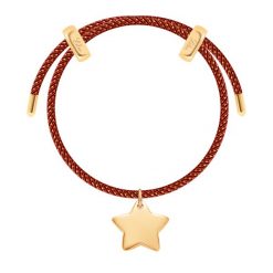 Bransoletka Liana w kolorze bordowym z gwiazdką. Czerwone bransoletki Lilou, pozłacane. Za 278.00 zł.