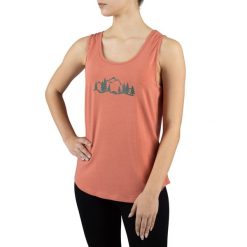 Tanktop damski Viking Bamboo Lechee Lady. Czerwone koszulki sportowe Viking, bez wzorów, bez ramiączek. Za 99.90 zł.