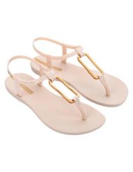Buty sandały japonki damskie Ipanema Class Modern. Brązowe klapki Ipanema, bez wzorów, z materiału, bez obcasa. Za 129.00 zł.