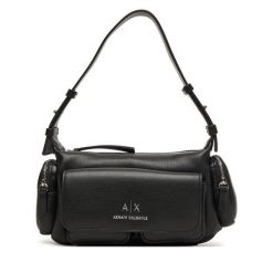 Torebka Armani Exchange. Czarne torebki klasyczne Armani Exchange, bez wzorów, bez dodatków. Za 629.99 zł.