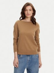 Tommy Hilfiger Sweter WW0WW40099 Brązowy Regular Fit. Brązowe swetry TOMMY HILFIGER, xxl, bez wzorów, z syntetyku, bez ramiączek. Za 429.99 zł.