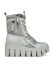 United Nude Trzewiki Grip Combat Lo 10961919165 Szary. Szare botki United Nude, bez wzorów, ze skóry, bez obcasa, na koturnie, bez zapięcia. Za 1,579.00 zł.