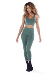 Athleas Top sportowy "Mya" w kolorze khaki rozmiar: L/XL. Brązowe koszulki sportowe Athleas, bez wzorów, z materiału, bez ramiączek, outdoorowe. Za 130.99 zł.