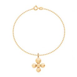 Bransoletka z pozłacaną zawieszką Luck na łańcuszku Kulki. Żółte bransoletki Lilou, pozłacane. Za 228.00 zł.