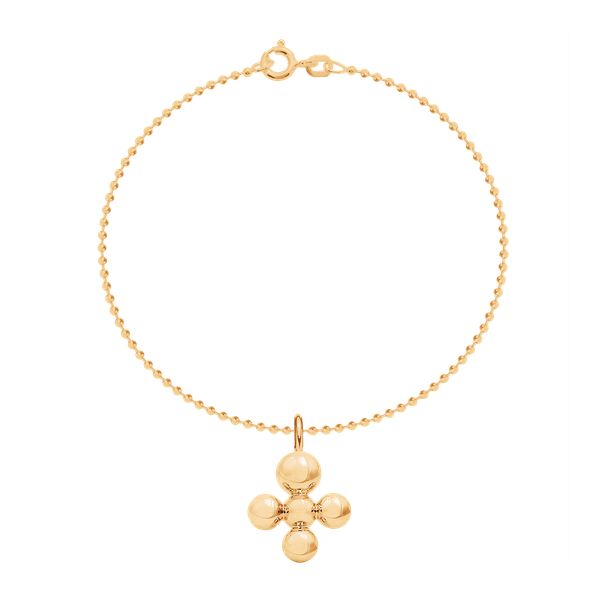 Bransoletka z pozłacaną zawieszką Luck na łańcuszku Kulki. Żółte bransoletki Lilou, pozłacane. Za 228.00 zł.