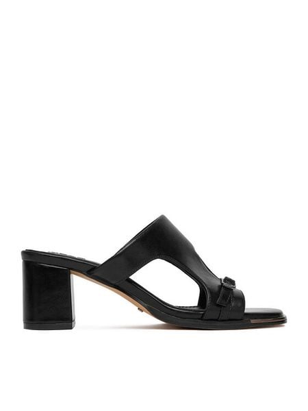 MEXX Klapki EO-WS1161-04 Czarny. Czarne klapki Mexx, bez wzorów, ze skóry, bez obcasa. Za 279.99 zł.