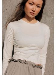 Rethinkit Koszulka "Nice" w kolorze beżowym rozmiar: L. Brązowe bluzki Rethinkit, l, bez wzorów, z bawełny, bez kołnierzyka, bez ramiączek. Za 127.05 zł.