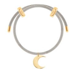 Bransoletka Liana, pozłacana w kolorze jasnoszarym z zawieszką Lune. Szare bransoletki Lilou, pozłacane. Za 268.00 zł.