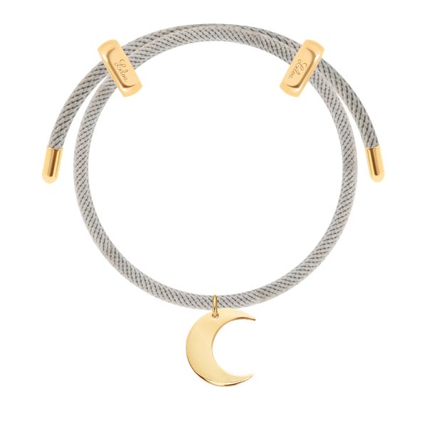 Bransoletka Liana, pozłacana w kolorze jasnoszarym z zawieszką Lune. Szare bransoletki Lilou, pozłacane. Za 268.00 zł.