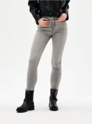 Jeansy skinny z efektem sprania - szary. Szare jeansy Sinsay, bez wzorów. Za 49.99 zł.