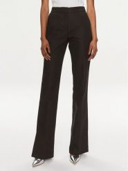 Hugo Spodnie materiałowe Haralie 50510436 Czarny Straight Fit. Czarne spodnie materiałowe Hugo, bez wzorów, z bawełny. Za 469.99 zł.