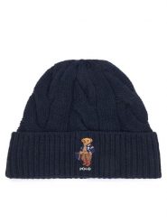 Polo Ralph Lauren Czapka 455P18118001 Granatowy. Niebieskie czapki Polo Ralph Lauren, bez wzorów, z wełny. Za 419.99 zł.