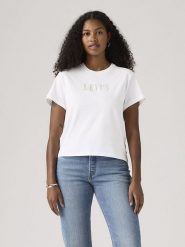 Levi's Koszulka w kolorze białym rozmiar: XXS. Białe bluzki Levi's®, s, bez wzorów, z bawełny, bez kołnierzyka, bez ramiączek. Za 82.45 zł.