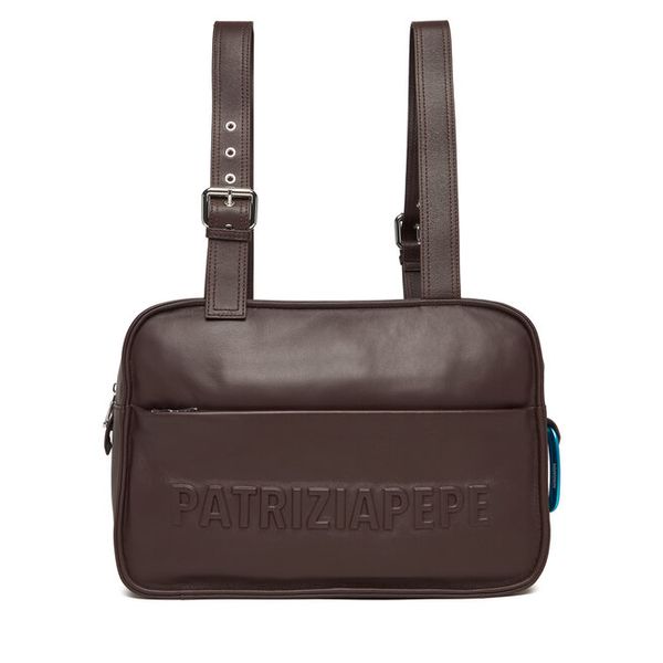 Torebka Patrizia Pepe. Brązowe torebki klasyczne Patrizia Pepe, bez wzorów, bez dodatków. Za 1,529.00 zł.