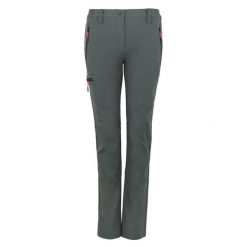 Spodnie damskie z trzema kieszeniami i podparciem na ręce Peak Mountain. Szare spodnie sportowe Peak Mountain, na lato, bez wzorów, trekkingowe. W wyprzedaży za 269.50 zł.