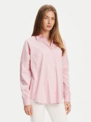 United Colors Of Benetton Koszula 54KXDQ0B2 Różowy Oversize. Czerwone koszule United Colors of Benetton, xs, bez wzorów, z bawełny, bez kołnierzyka, bez ramiączek. Za 179.99 zł.
