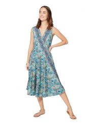 Ipanima Sukienka w kolorze turkusowym ze wzorem rozmiar: 34-40. Niebieskie sukienki Ipanima, na co dzień, z aplikacjami, klasyczne, bez kołnierzyka, bez ramiączek, midi, proste. Za 65.99 zł.