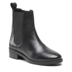 Sztyblety Pepe Jeans. Czarne botki Pepe Jeans, bez wzorów, z jeansu, bez obcasa, na płaskiej podeszwie, bez zapięcia. Za 839.99 zł.
