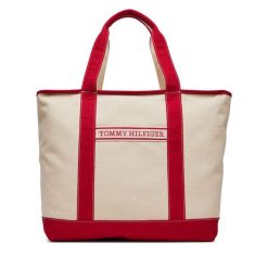 Torebka Tommy Hilfiger. Brązowe shopper TOMMY HILFIGER, bez wzorów, bez dodatków. Za 259.99 zł.