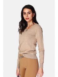 ASSUILI Sweter w kolorze jasnobrązowym rozmiar: 38. Brązowe swetry Assuili, bez wzorów, bez ramiączek. Za 132.98 zł.