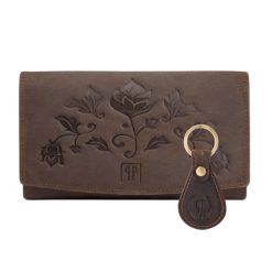 Zestaw prezentowy skórzany PAOLO PERUZZI ZUP-99-BR brązowe. Brązowe portfele PAOLO PERUZZI, bez wzorów, ze skóry. Za 109.99 zł.