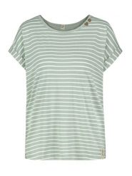 Sublevel Koszulka w kolorze miętowo-białym rozmiar: XXL. Białe bluzki Sublevel, xxl, bez wzorów, z bawełny, bez kołnierzyka, bez ramiączek. Za 57.06 zł.