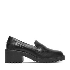 Loafersy Lasocki. Czarne czółenka Lasocki, bez wzorów, bez obcasa, na obcasie, bez zapięcia. Za 249.99 zł.