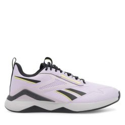 Buty na siłownię Reebok. Fioletowe obuwie sportowe Reebok, bez zapięcia, na fitness i siłownię. Za 299.99 zł.