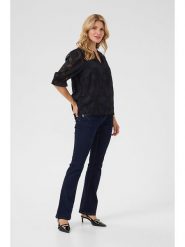 Cream Bluzka w kolorze czarnym rozmiar: 44. Czarne bluzki Cream, bez wzorów, z koronki, bez kołnierzyka, bez ramiączek. Za 126.99 zł.