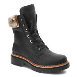 Czarne Botki Rieker Wygodne Buty Na Zimę. Czarne botki Rieker, na zimę, bez wzorów, ze skóry ekologicznej, bez obcasa, bez zapięcia. Za 309.00 zł.