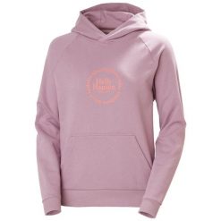 Bluza damska Helly Hansen Core Graphic. Fioletowe bluzy Helly Hansen, bez wzorów, bez kaptura. Za 342.50 zł.