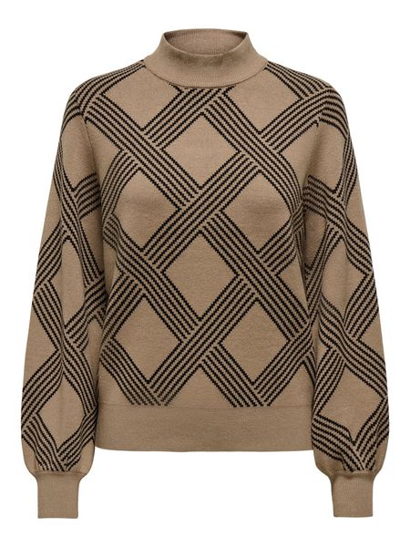 ONLY Sweter w kolorze jasnobrązowym rozmiar: S. Brązowe swetry Only, s, bez wzorów, ze splotem, bez ramiączek. Za 109.78 zł.