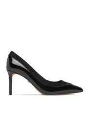 Nine West Szpilki CEO-CD26-009-1 Czarny. Czarne szpilki Nine West, bez wzorów, z lakierowanej skóry, bez obcasa, na szpilce, bez zapięcia. Za 249.99 zł.