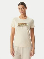 EA7 Emporio Armani T-Shirt 7W001093 AF10373 U1088 Beżowy Regular Fit. Brązowe t-shirty EA7 Emporio Armani, s, bez wzorów, z bawełny, bez kołnierzyka, bez ramiączek. Za 349.99 zł.