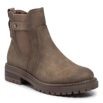 Clara Barson WS2927-04 Brązowy. Brązowe botki Clara Barson, bez wzorów, ze skóry ekologicznej, bez obcasa, bez zapięcia. Za 129.99 zł.