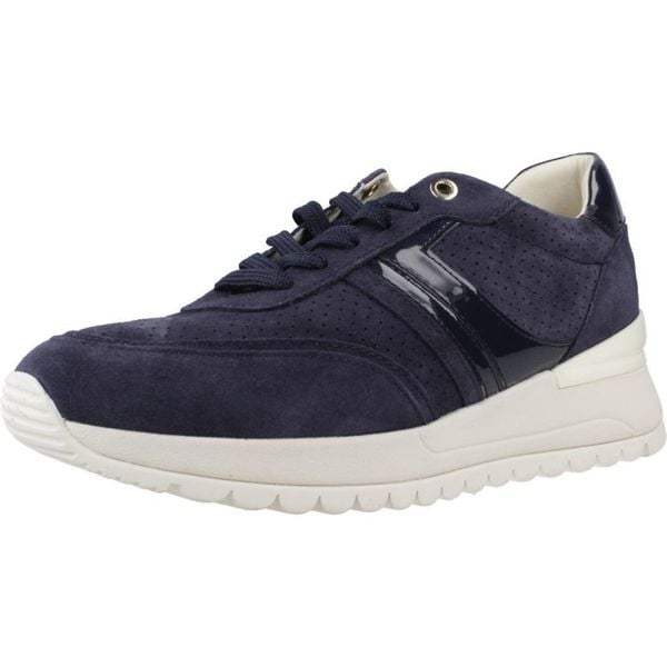Buty GEOX D DESYA Niebieski. Niebieskie trekkingi Geox, ze skóry, trekkingowe. Za 321.99 zł.