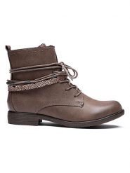 Foreverfolie Botki w kolorze brązowym rozmiar: 41. Brązowe botki Foreverfolie, z aplikacjami, bez obcasa, bez zapięcia. Za 139.95 zł.