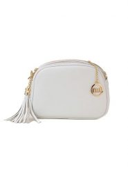 Mia Tomazzi Skórzana torebka "Gradisca" w kolorze białym - 22,5 x 16 x 7 cm rozmiar: onesize. Białe torby na ramię Mia Tomazzi, bez wzorów, z materiału, na ramię, bez dodatków. Za 173.99 zł.