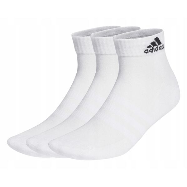 Skarpety stopki unisex Adidas 3 pary. Białe skarpety Adidas, bez wzorów. Za 42.99 zł.