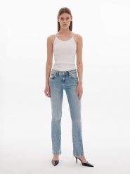 LTB Dżinsy "Fallon" - Flare fit - w kolorze błękitnym rozmiar: W33/L32. Niebieskie jeansy LTB, l, z aplikacjami. Za 74.81 zł.