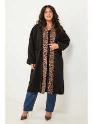 Curvy Lady Płaszcz przejściowy w kolorze czarnym rozmiar: 44/46. Czarne płaszcze Curvy Lady, z aplikacjami, bez kaptura. Za 139.87 zł.