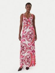 Morgan Sukienka letnia 261-RANNA Różowy Regular Fit. Czerwone sukienki Morgan, na lato, bez wzorów, z syntetyku, bez kołnierzyka, bez ramiączek. Za 369.99 zł.