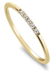 DIA DIAMONDS Pozłacany pierścionek z diamentami rozmiar: 54. Żółte pierścionki DIA DIAMONDS, z diamentem, pozłacane. Za 285.49 zł.